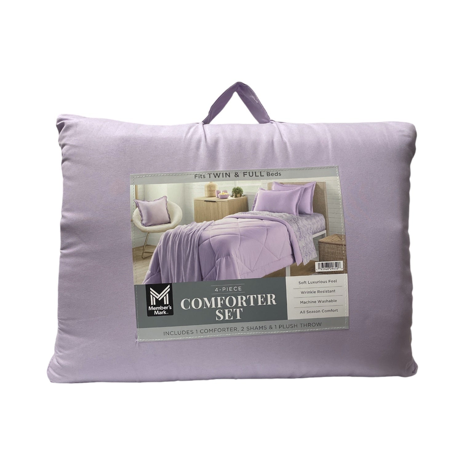 Member’s Mark Microfiber Diamond Quilted Comforter Set, 4pc, Fits Twin/Full - Bellso